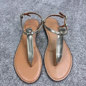 J Crew gold sandal size 9